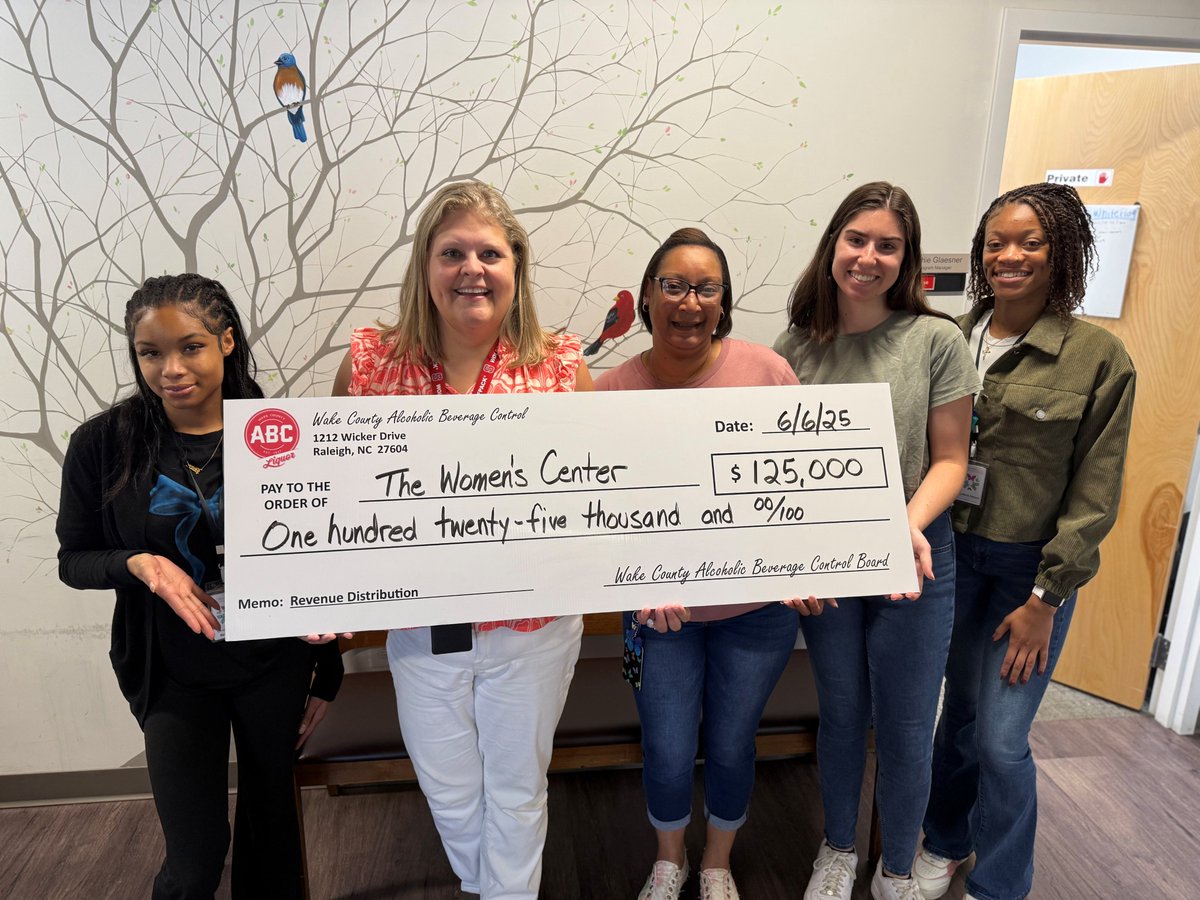 "WAKE ABC CARES" is a grant program that Wake County ABC manages for non-profit organizations who supply education and/or treatment for substance/alcohol abuse. We recently awarded a grant to the Women's Center of Wake County. Their organization provides stability and housing for