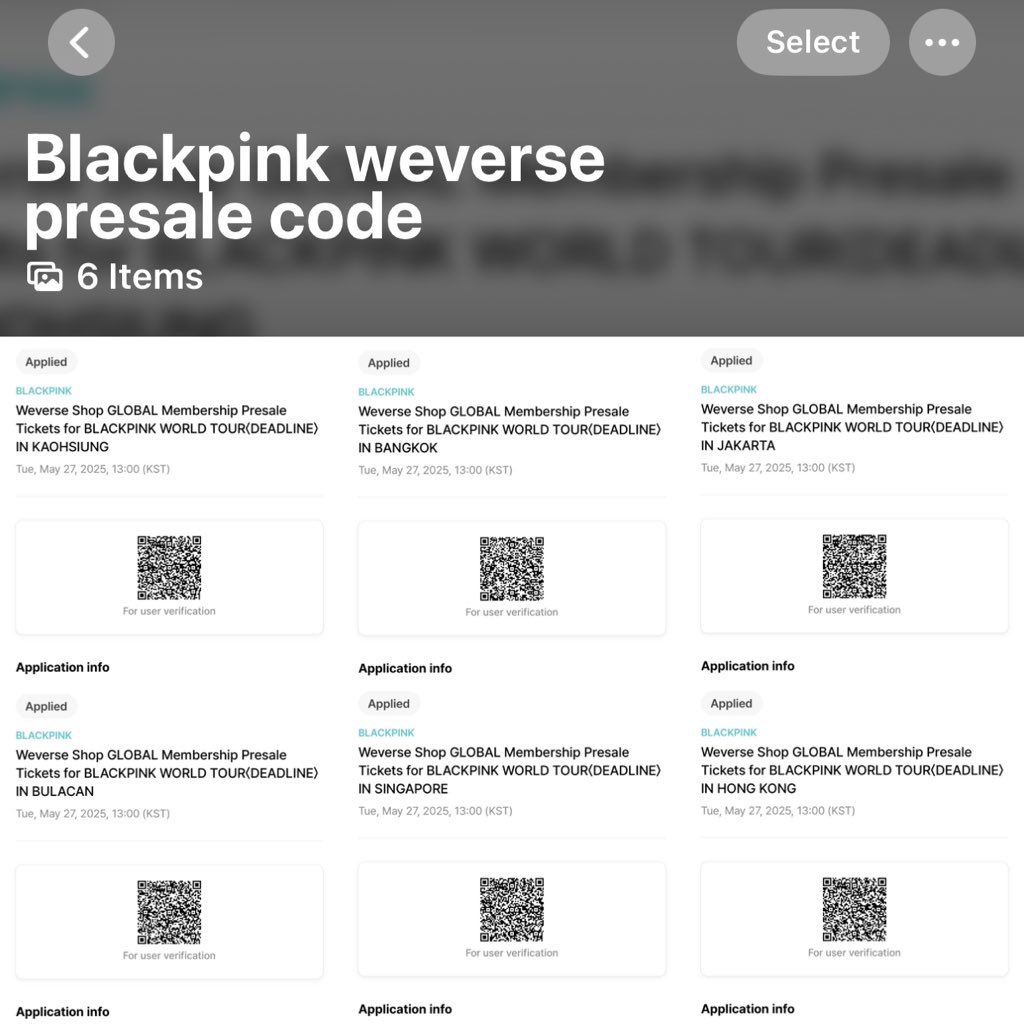 haedein's tweet photo. wtr wts lfb bp blackpink wv weverse blink presale mem code
 
registered weverse membership presale code for BLACKPINK WORLD TOUR <DEADLINE>

- paypal f&amp;f / gcash

available: 
✅ Kaohsiung
✅ Bangkok
✅ Hongkong 

- can show proofs 🫶🏻
- dm to avail :> https://t.co/DmqxYZunpJ