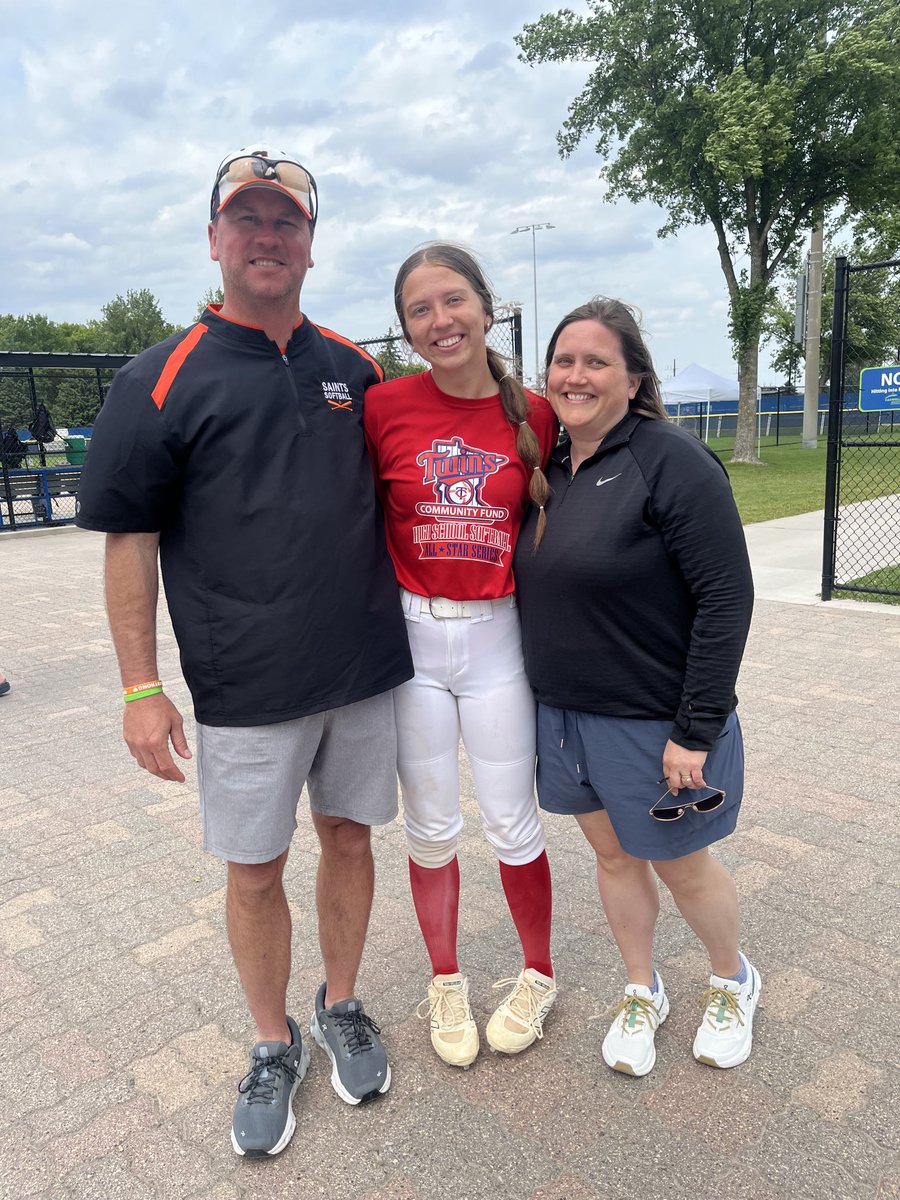 JaredButson's tweet photo. A very fun day yesterday celebrating Kaylee’s last HS softball games at the Senior All Star event!!!  Even got to have her favorite umpires work the games!!! https://t.co/zKoNwRVWnF