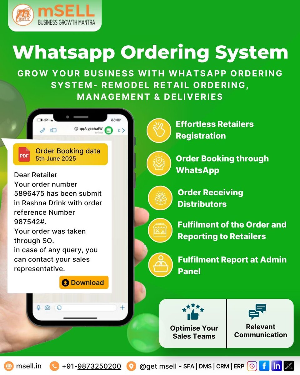 getmsell's tweet image. Say goodbye to old-school order systems!
Take orders directly via WhatsApp 💬📲
Fast, simple &amp;amp; customer-friendly.
 👉 Try it now! 
msell.in/whatsapp-order… 

#WhatsAppOrdering #RetailTech #OrderSmart #WhatsAppBusiness