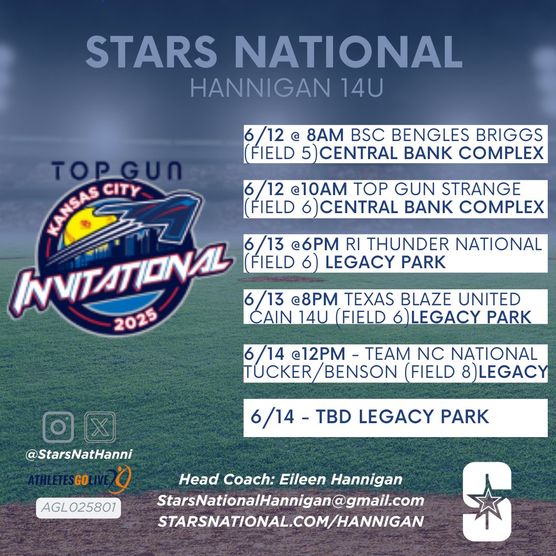 Stars National Hannigan (@starsnathanni) on Twitter photo On to the next one ... Good start, we are building. Come see us this week <a href="/TopGunEvents/">Top Gun Events</a>! Excited to be playing some serious competition 🥎✈️
<a href="/starsnationalfp/">Stars Organization</a> On to the next one ... Good start, we are building. Come see us this week <a href="/TopGunEvents/">Top Gun Events</a>! Excited to be playing some serious competition 🥎✈️
<a href="/starsnationalfp/">Stars Organization</a>