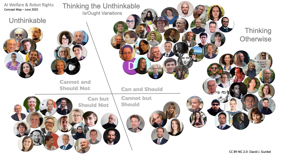 David J. Gunkel (@david_gunkel) on Twitter photo Following the publication of the new essay on #AI welfare from <a href="/adriarm_/">Adrià Moret - in the Bay Area until 3rd July!</a> it is time to update the concept map. This is something I began doing shortly after the publication of my book on the subject "Robot Rights" <a href="/mitpress/">The MIT Press @mitpress.bsky.social</a> (2012) to help keep track of research developments. Following the publication of the new essay on #AI welfare from <a href="/adriarm_/">Adrià Moret - in the Bay Area until 3rd July!</a> it is time to update the concept map. This is something I began doing shortly after the publication of my book on the subject "Robot Rights" <a href="/mitpress/">The MIT Press @mitpress.bsky.social</a> (2012) to help keep track of research developments.