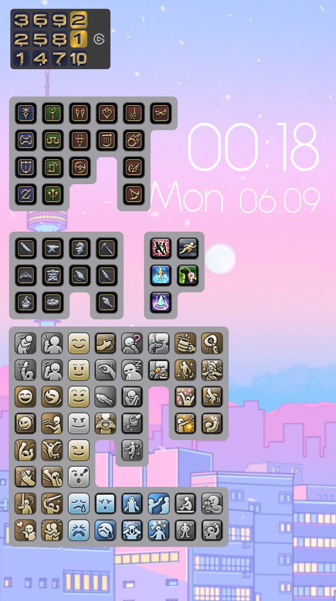 _liroom's tweet image. 作ってたジョブ＆エモートパレットだいぶ整ってきた
＃FF14 #CORSAIR #Elgato