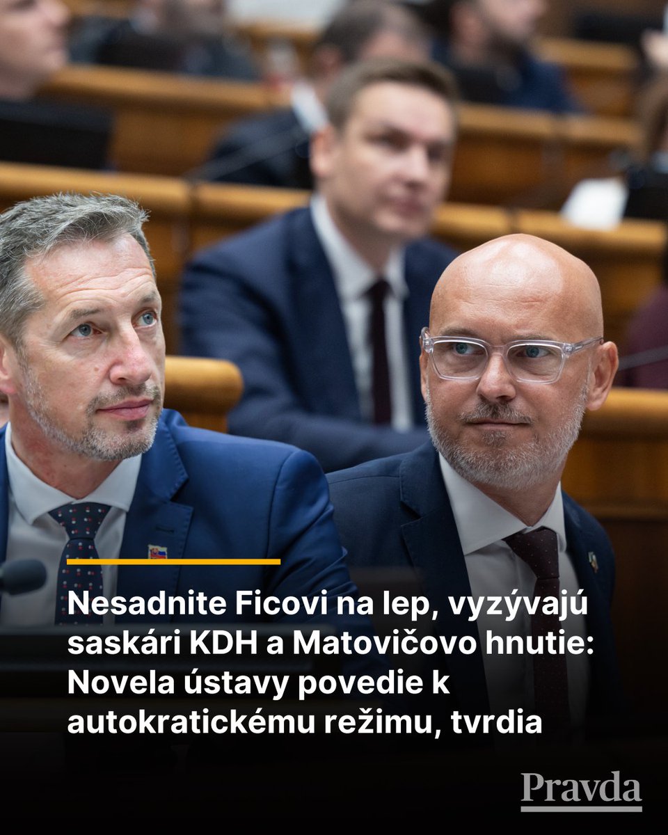 Opozičná strana SaS vyzvala KDH a hnutie Slovensko, aby v prípade novely, ktorá do ústavy zakotví dve pohlavia, nehlasovali s poslancami koalície. Poslankyňa Mária Kolíková (SaS) naznačila, že by to naštrbilo ich vzťahy.

Viac sa dočítate 👇️
l8r.it/HLj2