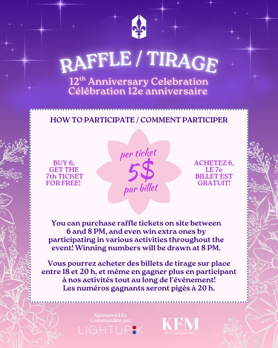 Participate in our raffle for a chance to win one of these Bangtastic prizes during our event this Saturday! 🎁

Participez à notre tirage pour gagner l'un de ces prix Bangtastiques lors de notre événement ce samedi! 🎁

🎟️ → square.link/u/aWYxmGNH
#BTSARMY #BTSMontreal