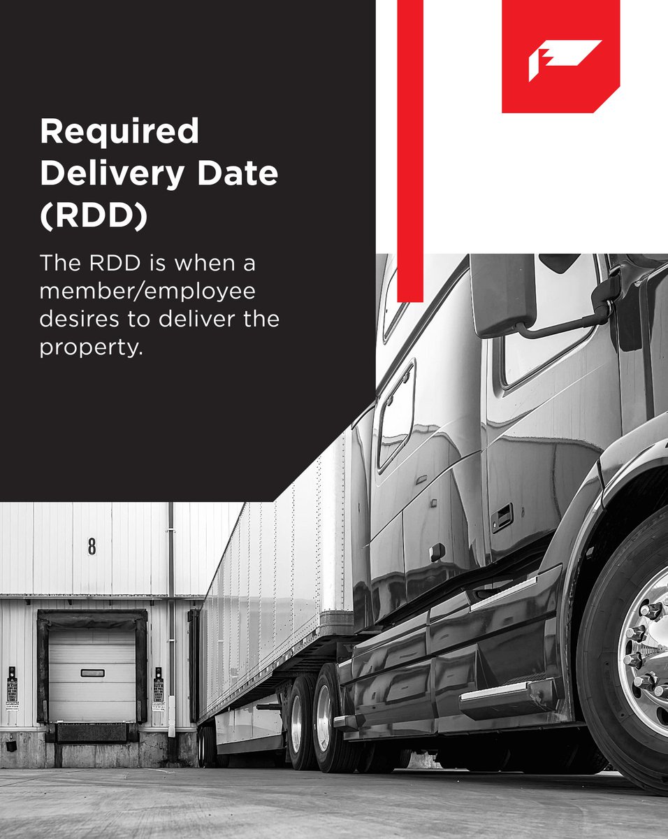 This week’s word is Required Delivery Date (RDD). Learn more in our Freight &amp; Logistics Glossary: hubs.la/Q03dBXBg0