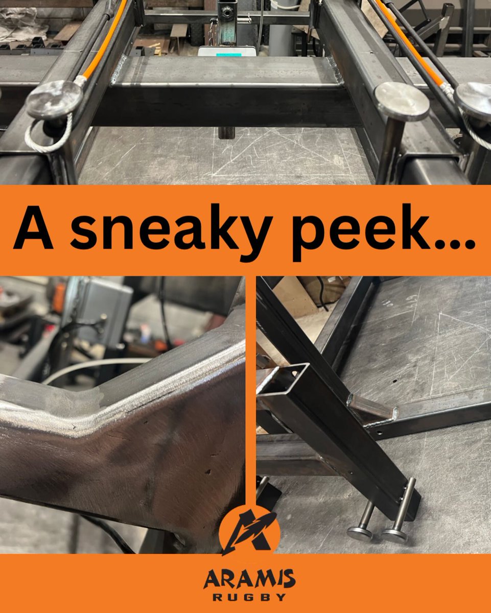 A sneaky peek of what’s been created at the Aramis workshop!
Master welder Rick has been busy creating a custom built scrum machine and we can’t wait to see it in its full glory!

Stay tuned to see this work of rugby art when it’s completed…..!!

#AramisRugby #Scrum #TheGame