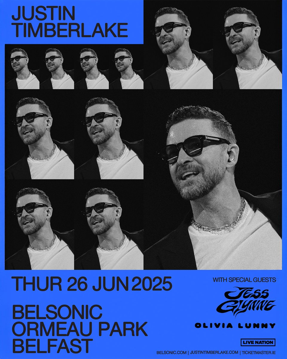 belsonicbelfast's tweet image. JT LOW TICKET WARNING ⚠️It&apos;s just over 2 weeks to go until Justin Timberlake plus special guests Jess Glynne &amp;amp; Olivia Lunny take to the Belsonic stage and tickets are running low!

Grab your tickets now from Ticketmaster.