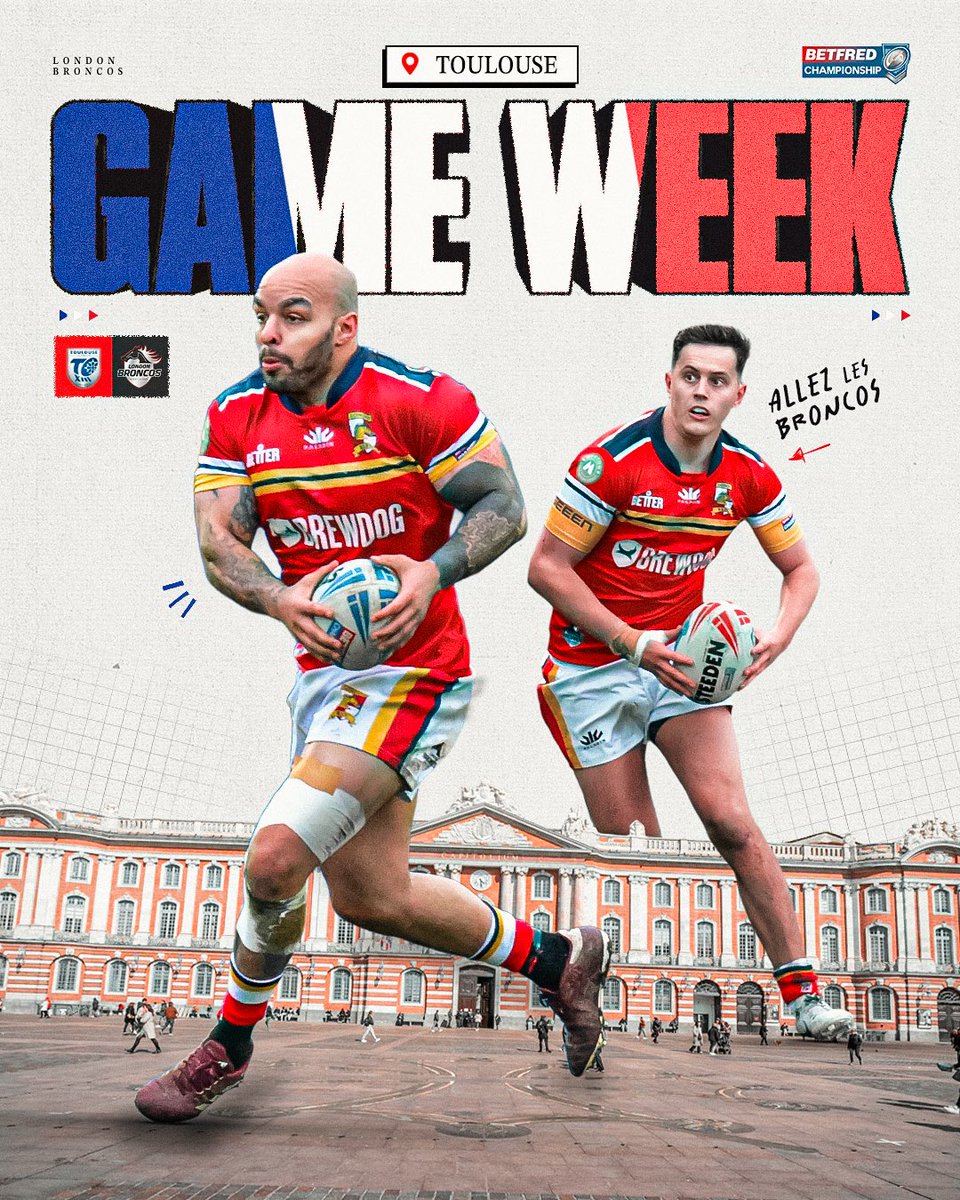 London Broncos (@londonbroncosrl) on Twitter photo π£οΈ| ππβπ ππππππππ!!
We are back in action this weekend with a trip to France to take on Toulouse.
ποΈ Sunday, June 15th
β° 1pm KO (UK)
ποΈ Stade Ernest-Wallon
π <a href="/TOXIII/">Toulouse Olympique XIII</a>
ποΈ to13.billetterie-club.fr/home
#WeAreLondonπ π£οΈ| ππβπ ππππππππ!!
We are back in action this weekend with a trip to France to take on Toulouse.
ποΈ Sunday, June 15th
β° 1pm KO (UK)
ποΈ Stade Ernest-Wallon
π <a href="/TOXIII/">Toulouse Olympique XIII</a>
ποΈ to13.billetterie-club.fr/home
#WeAreLondonπ