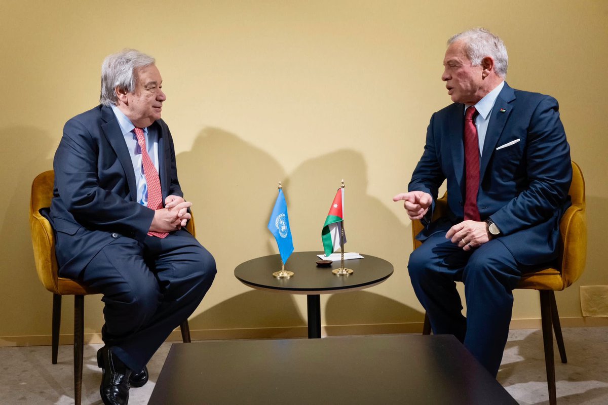 UN Jordan 🇯🇴 (@unitednationsjo) on Twitter photo UNSG <a href="/antonioguterres/">António Guterres</a> met with H.M. <a href="/KingAbdullahII/">عبدالله بن الحسين</a> , King of the Hashemite Kingdom of #Jordan on the sidelines of the UN Ocean Conference, where they discussed regional developments and support to <a href="/UNRWA/">UNRWA</a>
More in the readout
un.org/sg/en/content/… UNSG <a href="/antonioguterres/">António Guterres</a> met with H.M. <a href="/KingAbdullahII/">عبدالله بن الحسين</a> , King of the Hashemite Kingdom of #Jordan on the sidelines of the UN Ocean Conference, where they discussed regional developments and support to <a href="/UNRWA/">UNRWA</a>
More in the readout
un.org/sg/en/content/…