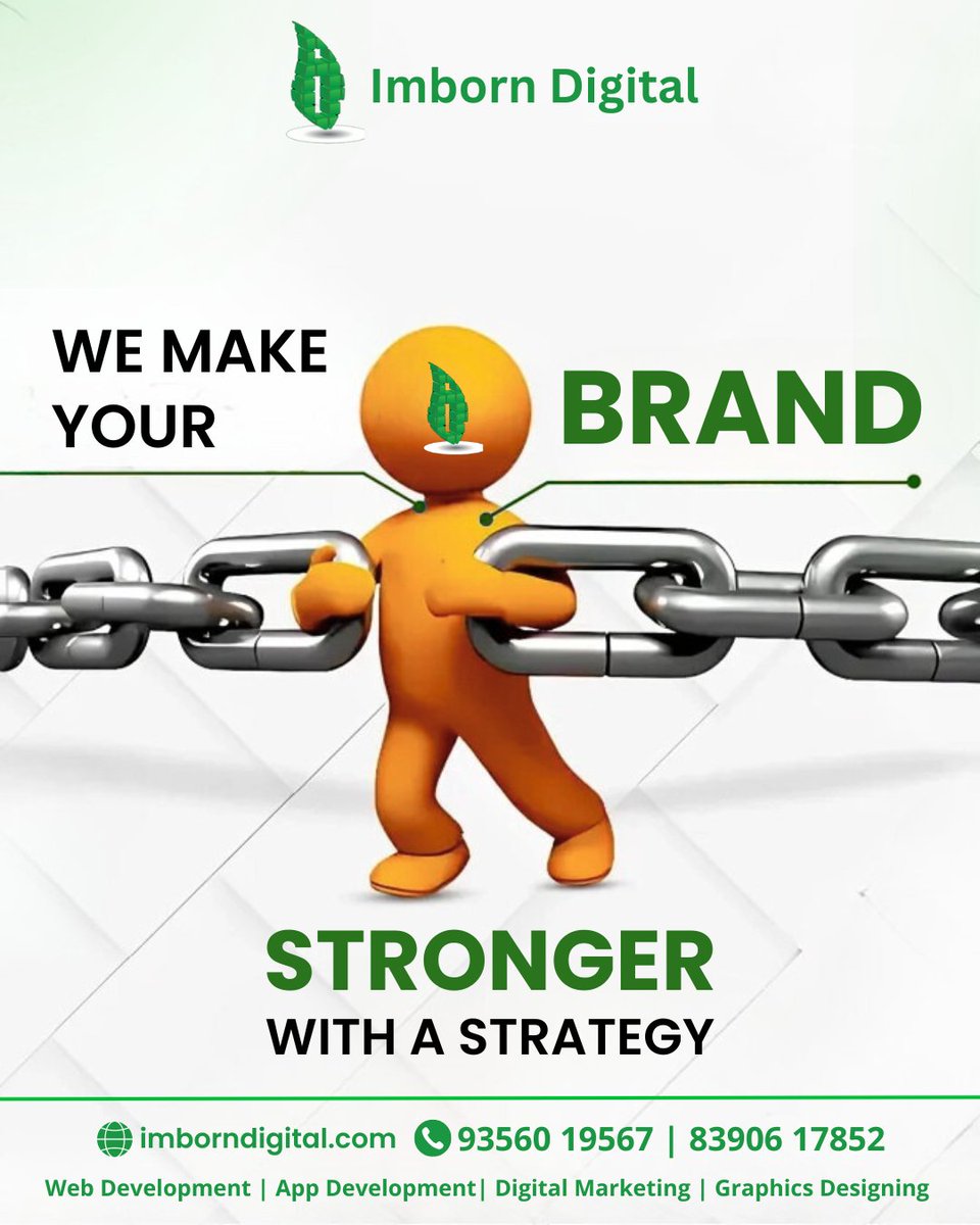 ImbornDigital's tweet photo. 💡 Stronger Brands Start with Smart Strategy!
At Imborn Digital, we don’t just build brands — we fortify them with data-driven digital strategies.
📞 Call us: 93560 19567 | 83906 17852
🌐 https://t.co/sjUSuamRQm
#BrandStrategy #DigitalMarketing #WebDevelopment #AppDevelopment https://t.co/XkbqhSM16G