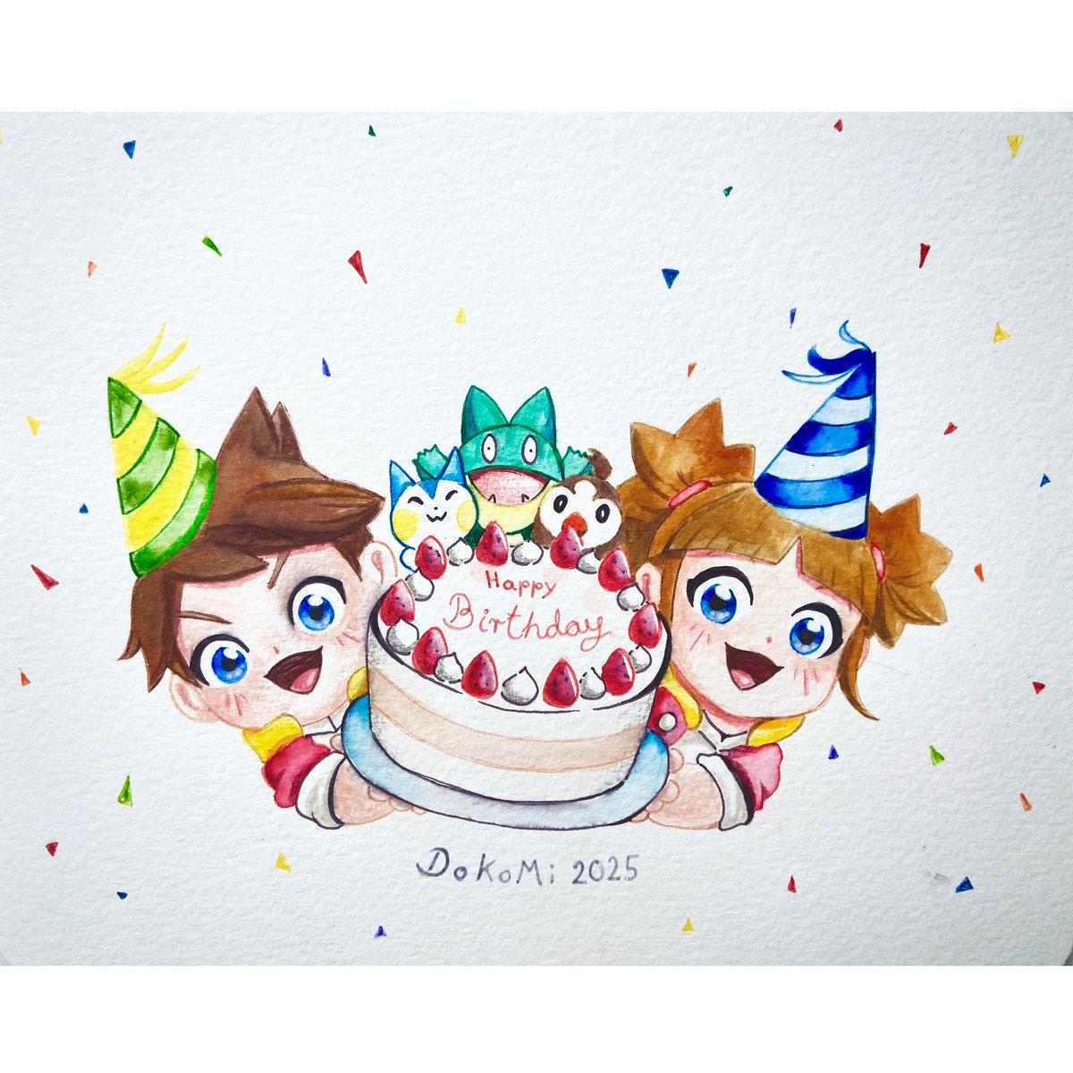 Inaka_Zandera's tweet image. Every year at Dokomi, I have a tradition of giving away small paintings to friends/ artists I like. This year, I gave two paintings to artists!
It was wonderful to meet you @la_bordeliere and @ShirotaniArt both and to be able to give you these little gifts 🥹