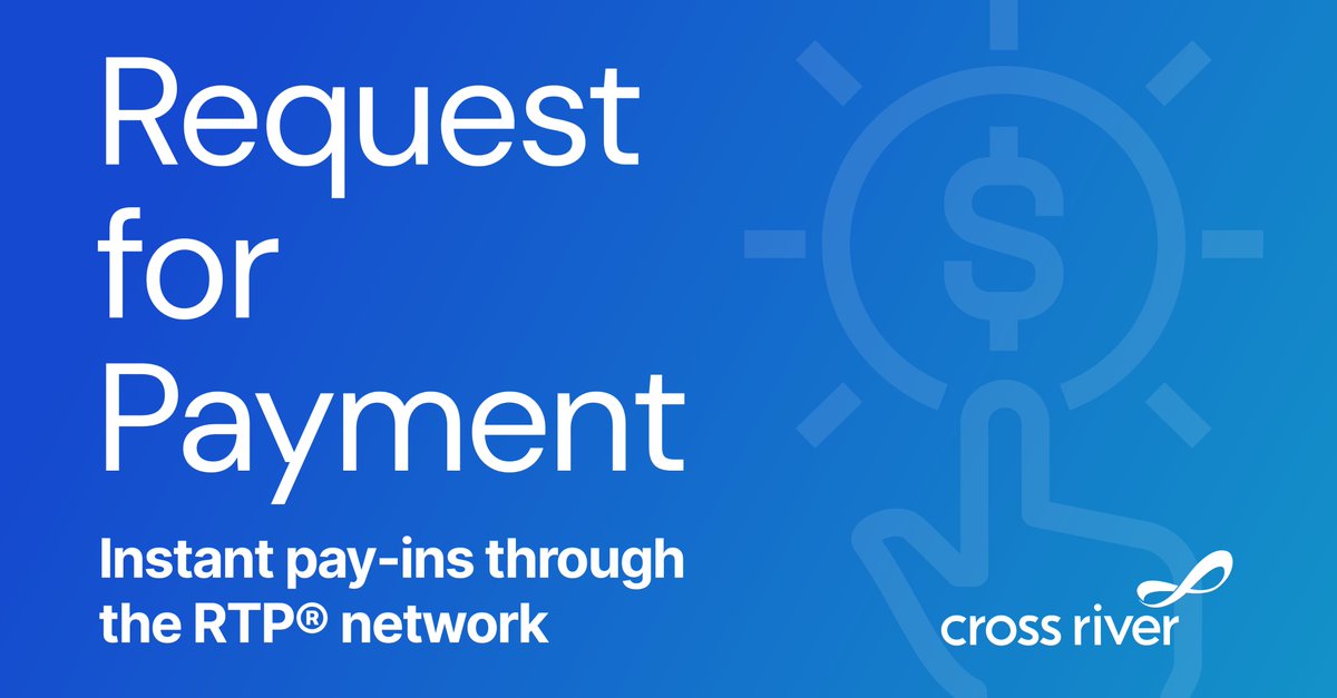 Gilles Gade (@gillesgade) on Twitter photo Proud to announce <a href="/crossriverbank/">Cross River Bank</a>'s new Request for Payment (RfP) capability—built on our proprietary core, COS, to power secure, real-time payments at scale.
RfP will strengthen our instant payments stack by solving one of the biggest gaps in the experience: real-time funding — Proud to announce <a href="/crossriverbank/">Cross River Bank</a>'s new Request for Payment (RfP) capability—built on our proprietary core, COS, to power secure, real-time payments at scale.
RfP will strengthen our instant payments stack by solving one of the biggest gaps in the experience: real-time funding —