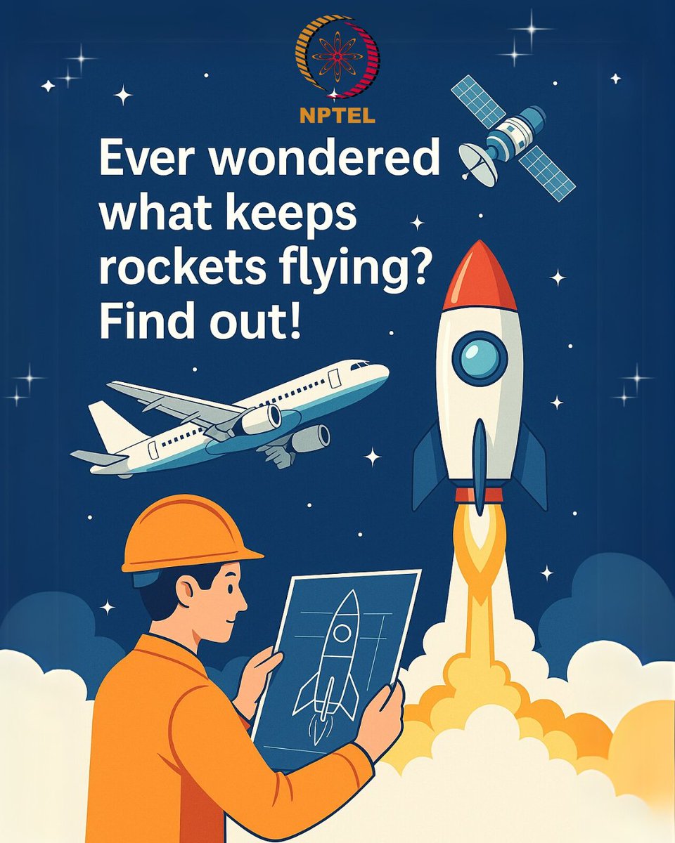 nptel_official's tweet photo. Curious about what keeps rockets flying and planes soaring? ✈️🚀 Dive into the world of Aerospace Engineering today!
👉 Explore our exclusive Aerospace Engineering courses - https://t.co/QnvQpUEIo9
#AerospaceEngineering #NPTEL #nptelindia #newcourses #onlinecourses https://t.co/nyL0toIrMo