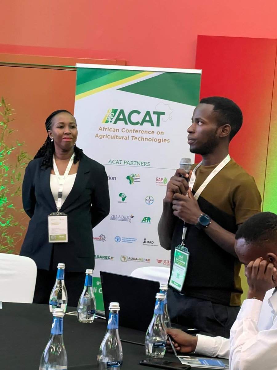Youth Expectations in #ACAT2025; Innocent Nsengimana- Representing young Innovators for change (Gen Green) YIC ⁦<a href="/GengreenYic/">Young Innovators For Change (Gen Green)</a>⁩  that make Sprayers use solar energy: “We are looking for investors, connect with like minded people and engineers in agriculture field”