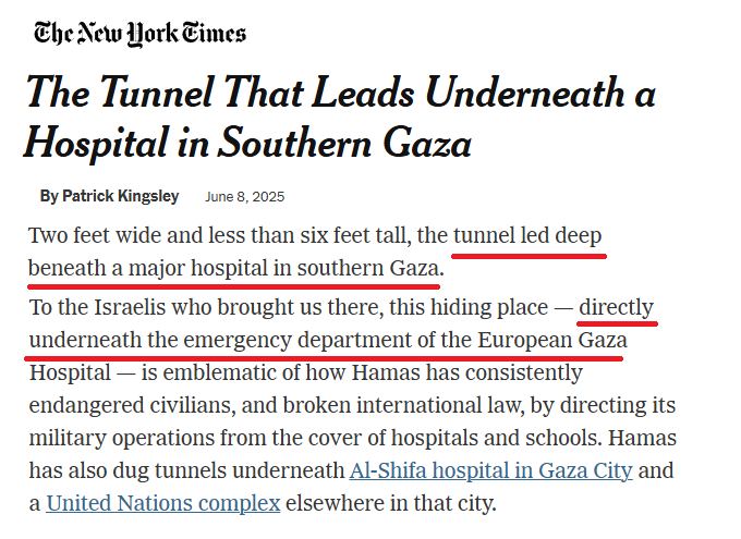 Hamas tunnels under hospitals 100% verified—by uncut videos and "foreign journalists" everyone demands. Shifa Hospital. European Hospital. Evidence is overwhelming. Yet UN, fake NGOs &amp; much of the media will still claim Israel “targets healthcare.” But truth was never the point.