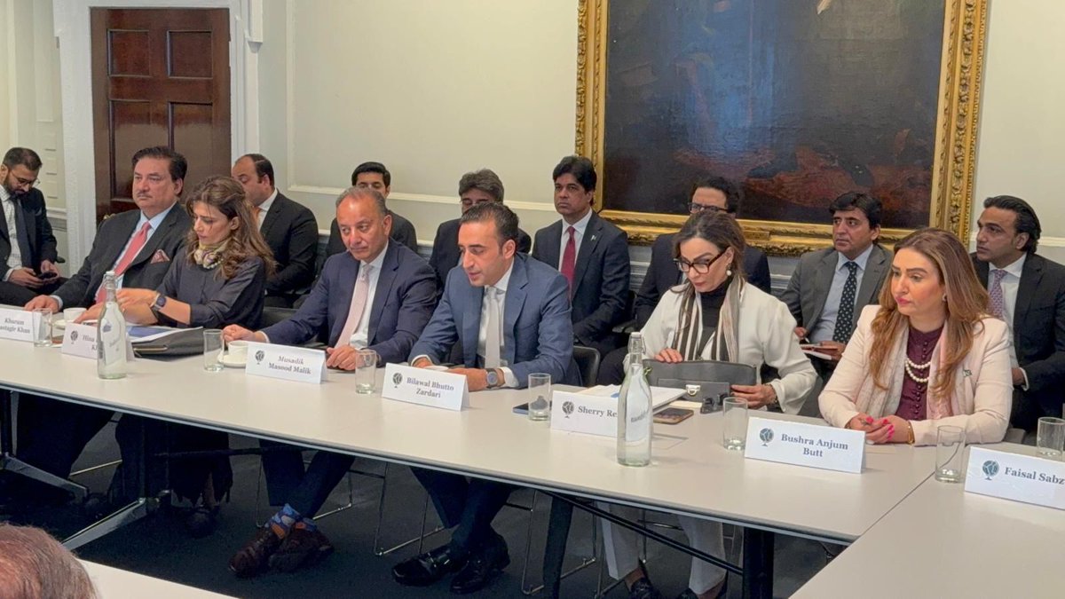 A high-level Pakistani parliamentary delegation, led by former Foreign Minister and Chairman Pakistan’s People Party, <a href="/BBhuttoZardari/">Bilawal Bhutto Zardari</a>, engages with eminent members of British think tank, academia, and policymaking community at the prestigious <a href="/ChathamHouse/">Chatham House</a> in London.

Read More: