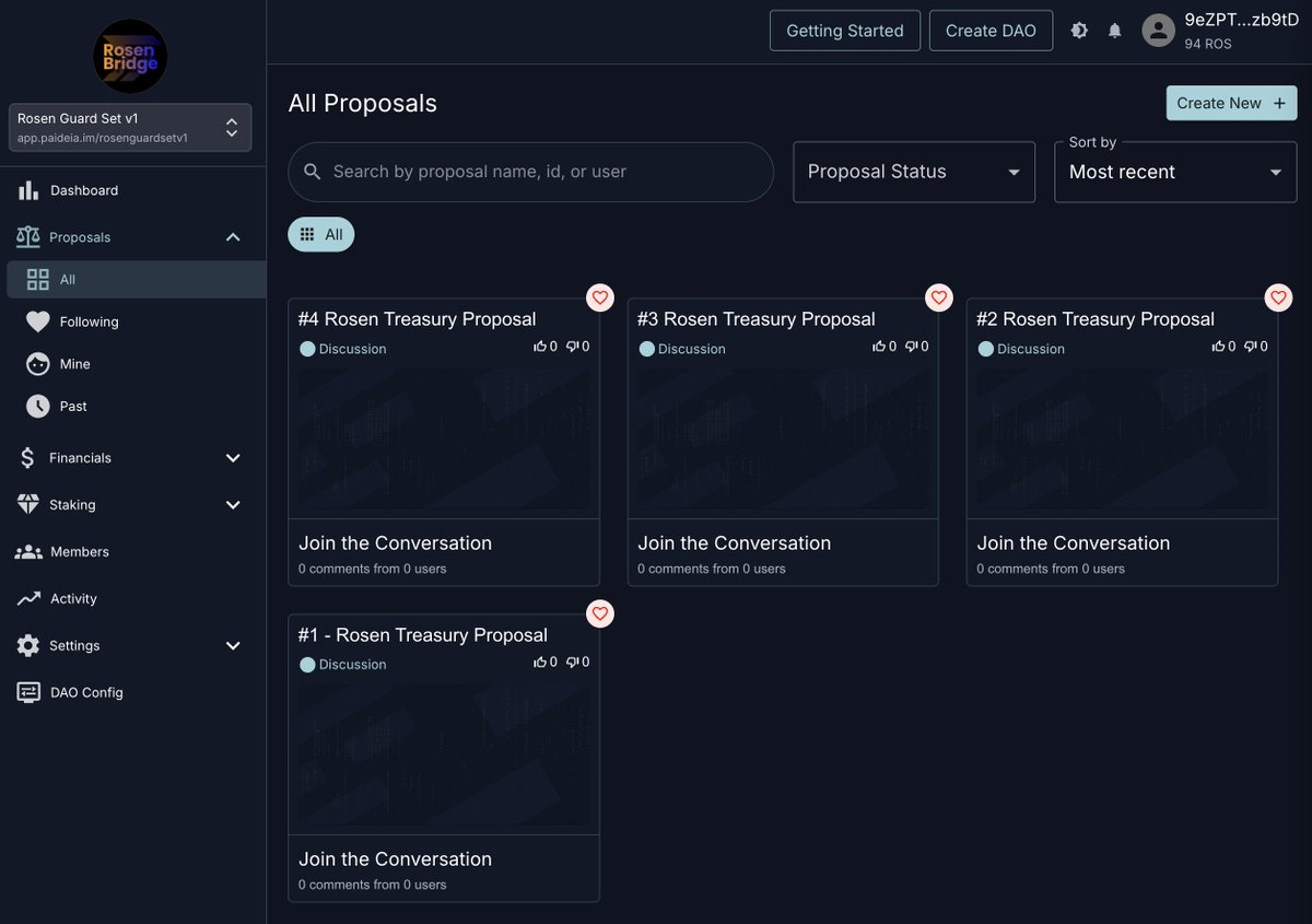 Ergo Sigmanauts (@sigmanauts) on Twitter photo Four discussions are posted on the Rosen Bridge Guard DAO on <a href="/PaideiaDAO/">Paideia.im</a>
- Enhancing RSN Liquidity
- Expanding RSN Utility
- Rewarding our SPO Partners
- Investing for Expansion
Please engage, you don't need to be a guard to join in this discussion!
app.paideia.im/rosenguardsetv… Four discussions are posted on the Rosen Bridge Guard DAO on <a href="/PaideiaDAO/">Paideia.im</a>
- Enhancing RSN Liquidity
- Expanding RSN Utility
- Rewarding our SPO Partners
- Investing for Expansion
Please engage, you don't need to be a guard to join in this discussion!
app.paideia.im/rosenguardsetv…