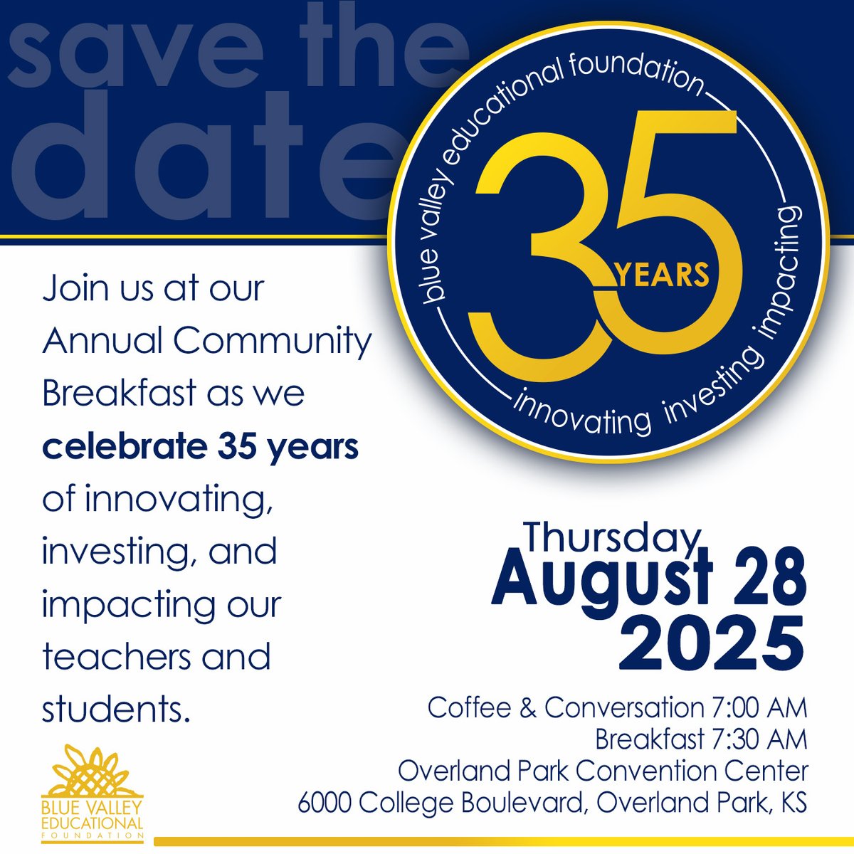 #MotivationalMonday!
Join us as an official SPONSOR of the 35th Community Breakfast! Donations support:
*Teacher/classroom grants
* Performing arts
*Mental health/wellness
* Teacher recruitment/retention
Find out more about sponsorship today! ow.ly/KvT150VHr3F