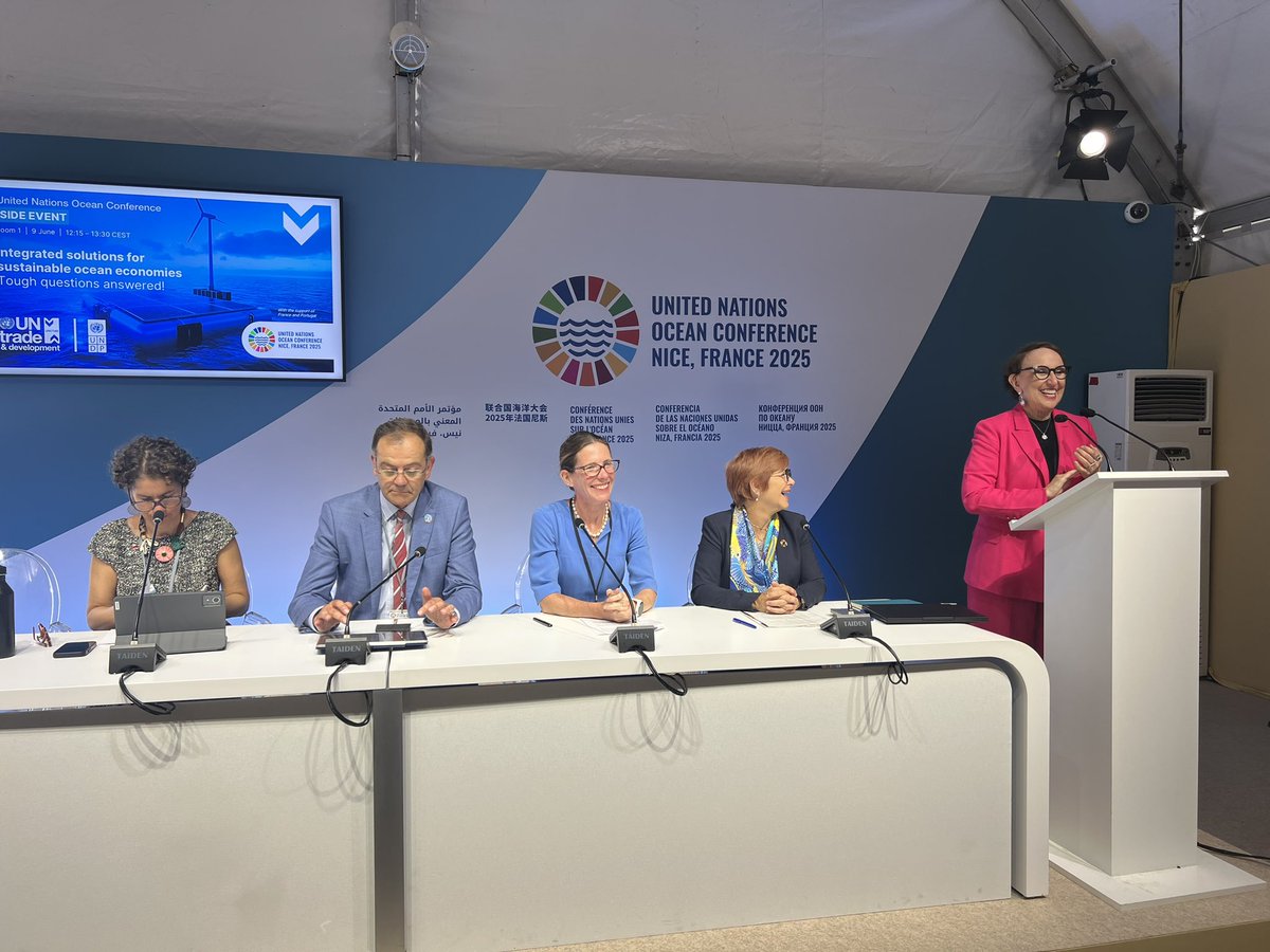 Francine Pickup (@f_pickup) on Twitter photo The transition from unsustainable, exploitative economic activities that have degraded ocean health to sustainable ocean-based practices is imperative to #SaveOurOcean.
W/ <a href="/UNCTAD/">UN Trade and Development</a> at #UNOC3, <a href="/UNDP/">UN Development</a> underscored the vital role of integrated ocean governance to catalyze change. The transition from unsustainable, exploitative economic activities that have degraded ocean health to sustainable ocean-based practices is imperative to #SaveOurOcean.
W/ <a href="/UNCTAD/">UN Trade and Development</a> at #UNOC3, <a href="/UNDP/">UN Development</a> underscored the vital role of integrated ocean governance to catalyze change.