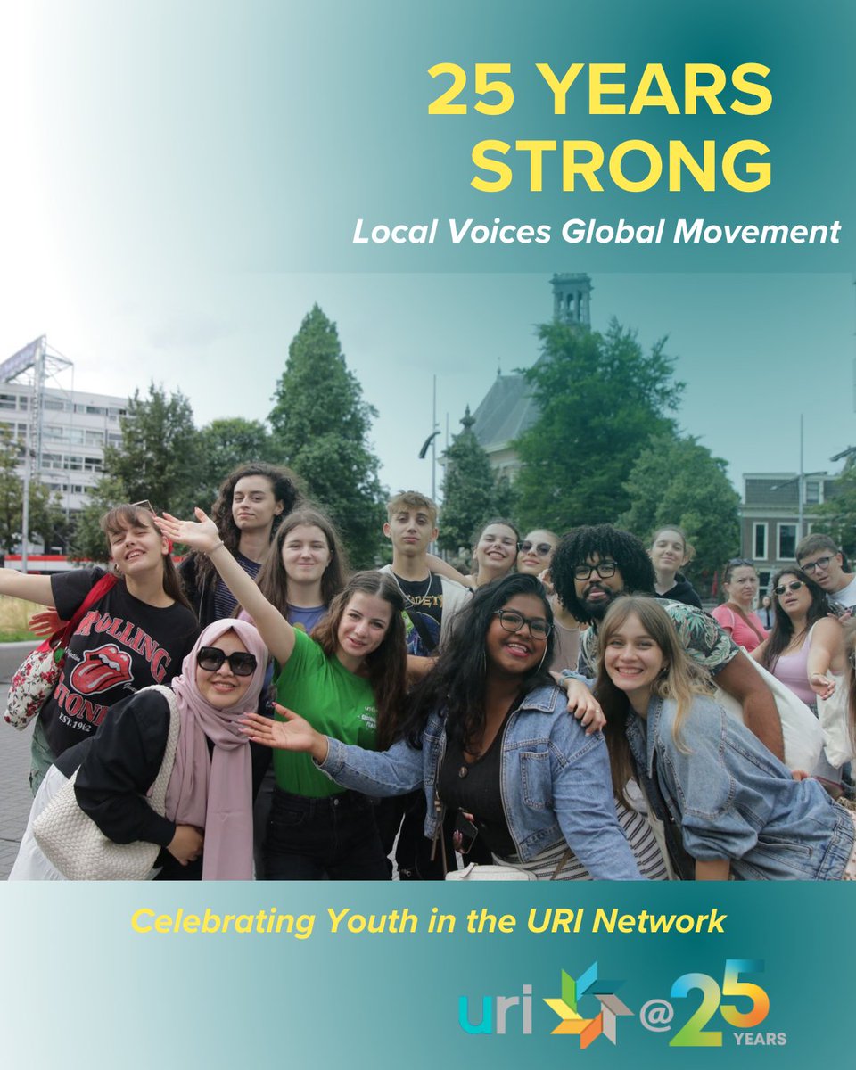 25 Years Strong! 🎉 
2008 Young Leaders Program in India Global Assembly formalized URI Youth initiative.
Today, young people lead URI at many levels through CCs,Global Council, and staff. Nearly half of all CCs address youth concerns.
Learn more: uri.org/youth-engageme… 
#URI25