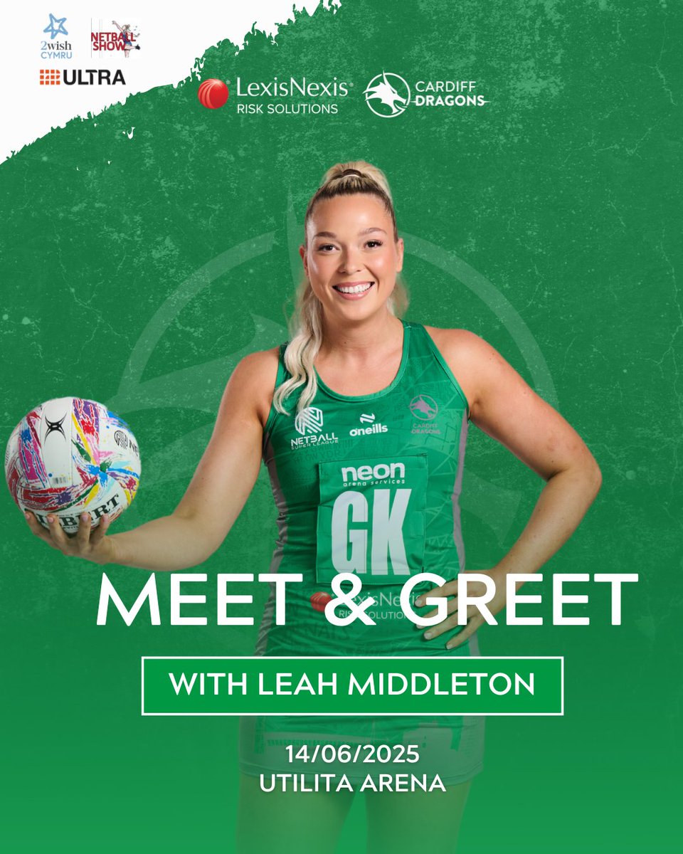 🔥 Meet Leah Middleton this Saturday! 🔥

📍 4 PM – NXTGEN vs London Pulse
📍 5 PM – Meet &amp; greet + Q&amp;A
📍 5:30 PM – Photo opportunity &amp; face painting
📍 6 PM – Super League action kicks off!

🎟️ Limited tickets — grab yours now via the link in bio! #CardiffDragons