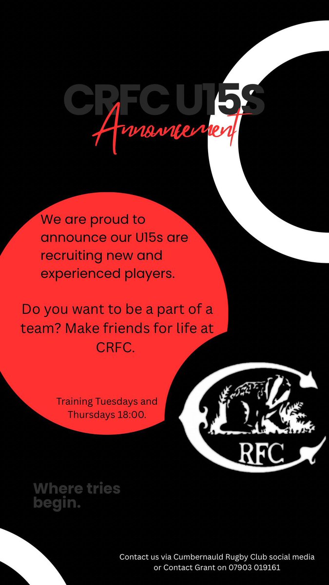 nlasc_c's tweet photo. Cumbernauld Rugby Club expanding their age groups next season into U15s 💪🏻

The clubs been working hard to engage with local schools and provide additional opportunities 

@NLActiveSchools https://t.co/K8JX1f7hWI