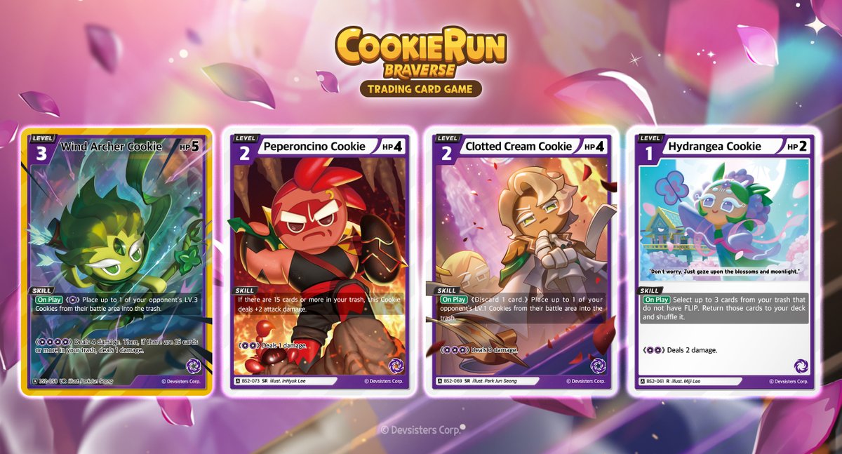 CookieRun: Braverse TCG Booster Pack [Brave Beginning] Card Reveal!  Check out the unpredictable and enigmatic PURPLE cards!  JULY 11th  RELEASE in North America! #CookieRun #CookieRunTCG #CookieRunBraverseTCG