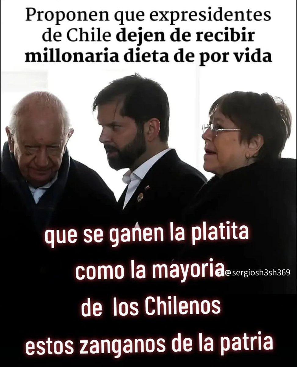 En la Comisión de Constitución, duerme desde el año 2023 mi proyecto de ley para eliminar dieta cercana a los 18 millones mensuales y de por vida a los ex Pdtes.