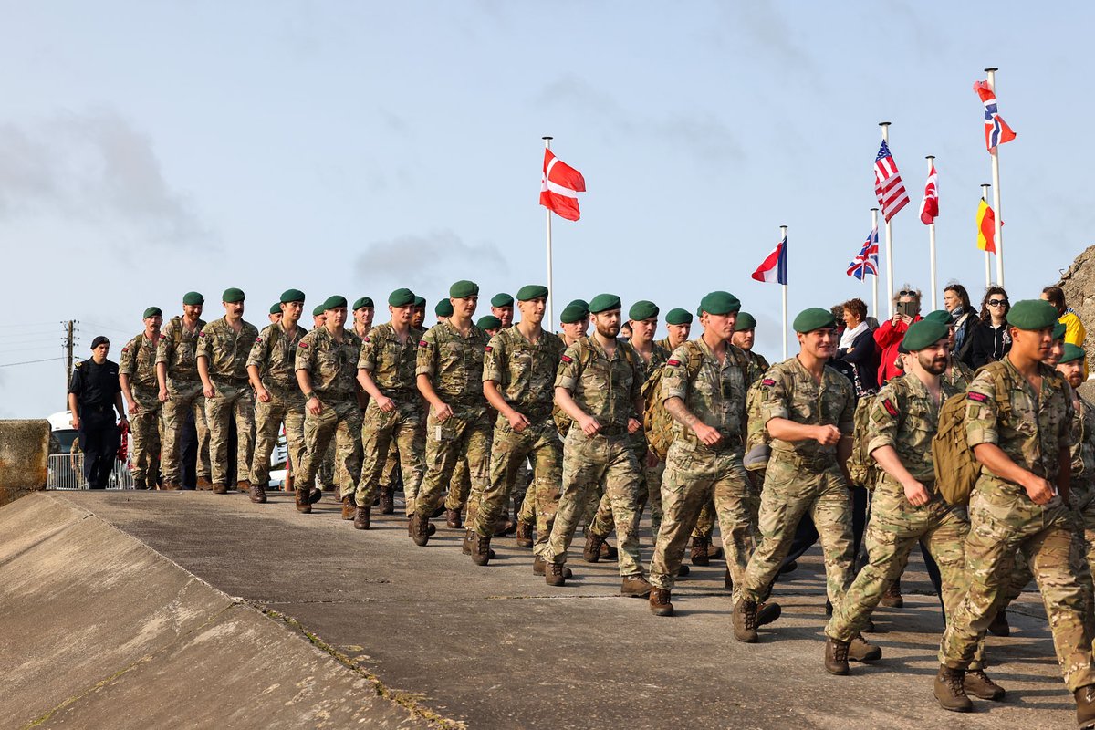 Royal Navy (@royalnavy) on Twitter photo Royal Marines were welcomed on the Normandy beaches by cheering children as <a href="/47CdoRM/">47 Commando (Raiding Group) Royal Marines</a> led 81st anniversary commemorations of #DDay.
Personnel, veterans and locals are recreating the route from Asnelles to Port-en-Bessin taken by the unit in 1944.
royalnavy.mod.uk/news/2025/june… Royal Marines were welcomed on the Normandy beaches by cheering children as <a href="/47CdoRM/">47 Commando (Raiding Group) Royal Marines</a> led 81st anniversary commemorations of #DDay.
Personnel, veterans and locals are recreating the route from Asnelles to Port-en-Bessin taken by the unit in 1944.
royalnavy.mod.uk/news/2025/june…