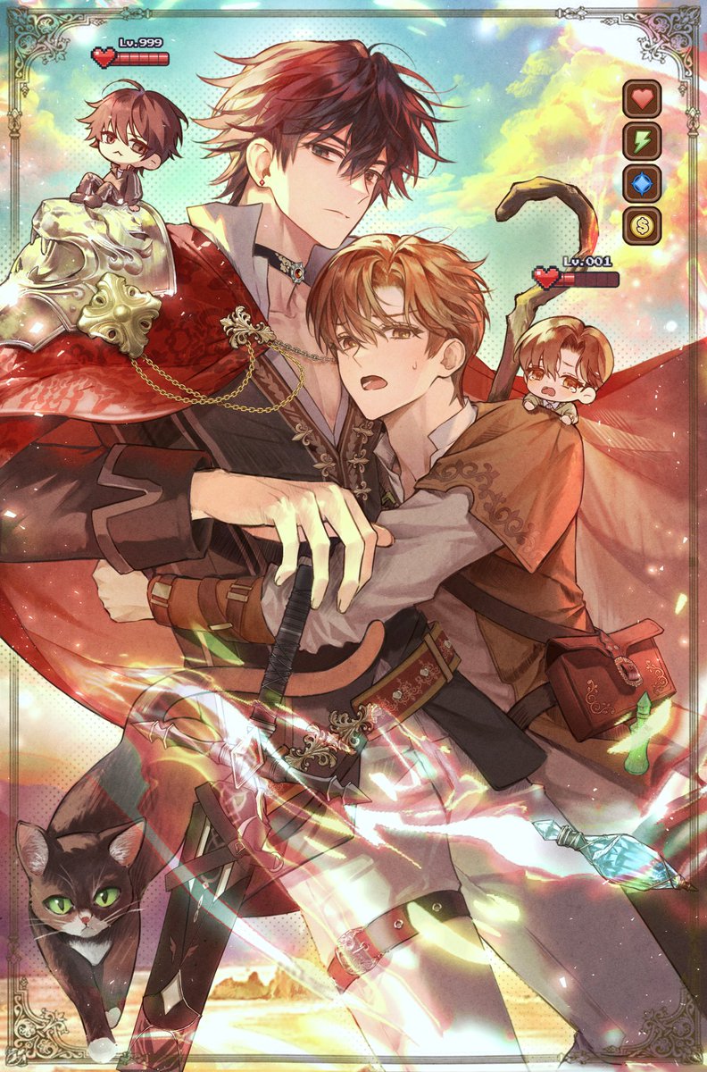 겜벨 느낌으로 자컾 그려봤는데 맘에 드는듯!🩷