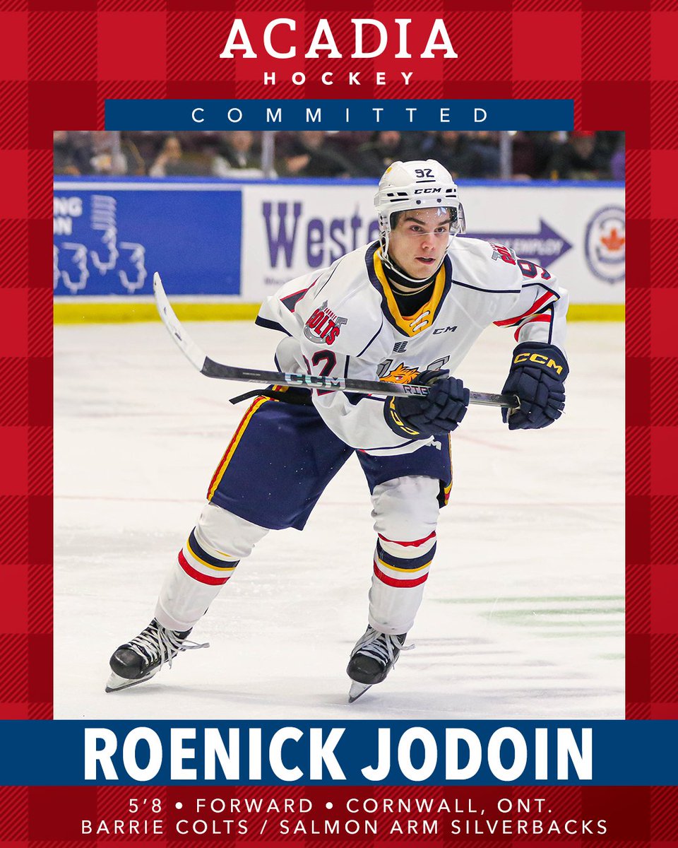 The Acadia Axemen are excited to welcome forward Roenick Jodoin from Cornwall, Ontario for the 2025–26 AUS season.

Learn more about Roenick: acadiaathletics.ca/sports/mice/20…