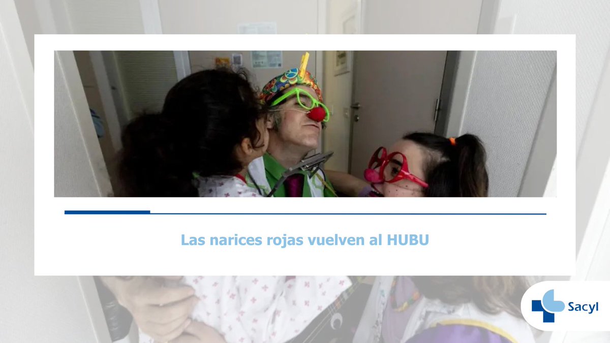 Salud JCYL (@salud_jcyl) on Twitter photo 🤡 ¡Vuelven los payasos de hospital al HUBU!
Con 90 horas de actuación en 18 días, han llegado ya a más de 1.000 personas entre pacientes, familias y personal sanitario
#Sacyl #CastillaYLeón
ℹ️ <a href="/diariodeburgos/">Diario de Burgos</a>
diariodeburgos.es/noticia/zaafdf… 🤡 ¡Vuelven los payasos de hospital al HUBU!
Con 90 horas de actuación en 18 días, han llegado ya a más de 1.000 personas entre pacientes, familias y personal sanitario
#Sacyl #CastillaYLeón
ℹ️ <a href="/diariodeburgos/">Diario de Burgos</a>
diariodeburgos.es/noticia/zaafdf…