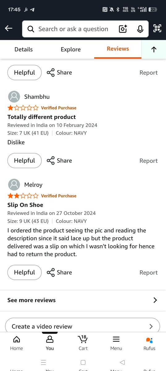 jitendra_m48133's tweet image. These are reviews from other customers as well, for the product you are selling on your website. I'm not the only one this retailer has deceived with the help of Amazon."
#Fraud_Amazon
@consumercourtin
@aajtak
@JaagoGrahak @amazonIN @newslaundry @TheLallantop @news24tvchannel