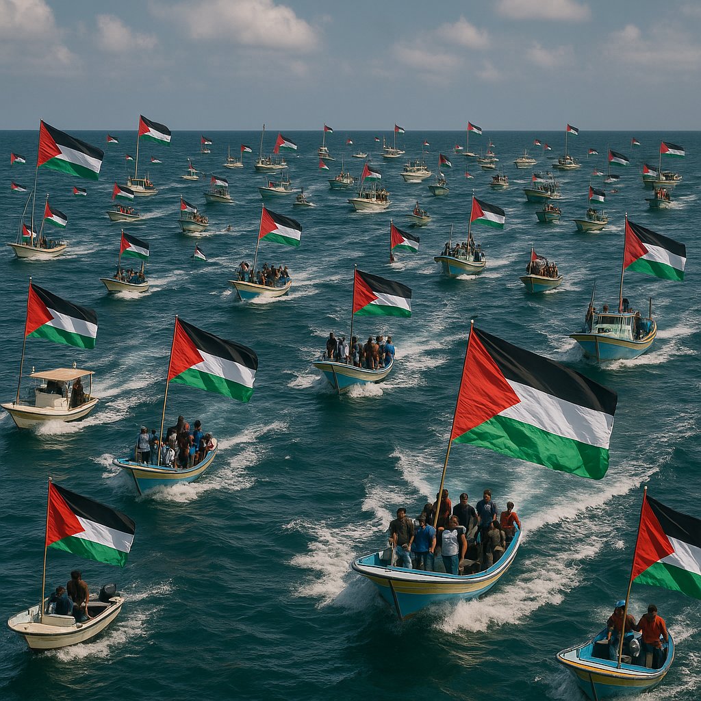 A land march to Gaza has begun from Tunisia. Now it’s time for the sea too. Not just a protest. but a human wave. Tens of thousands can break the siege. If the world fails Gaza, the people won’t. Every nation, every race, every faith together. 
#SumudConvoy
#FreedomFlottila