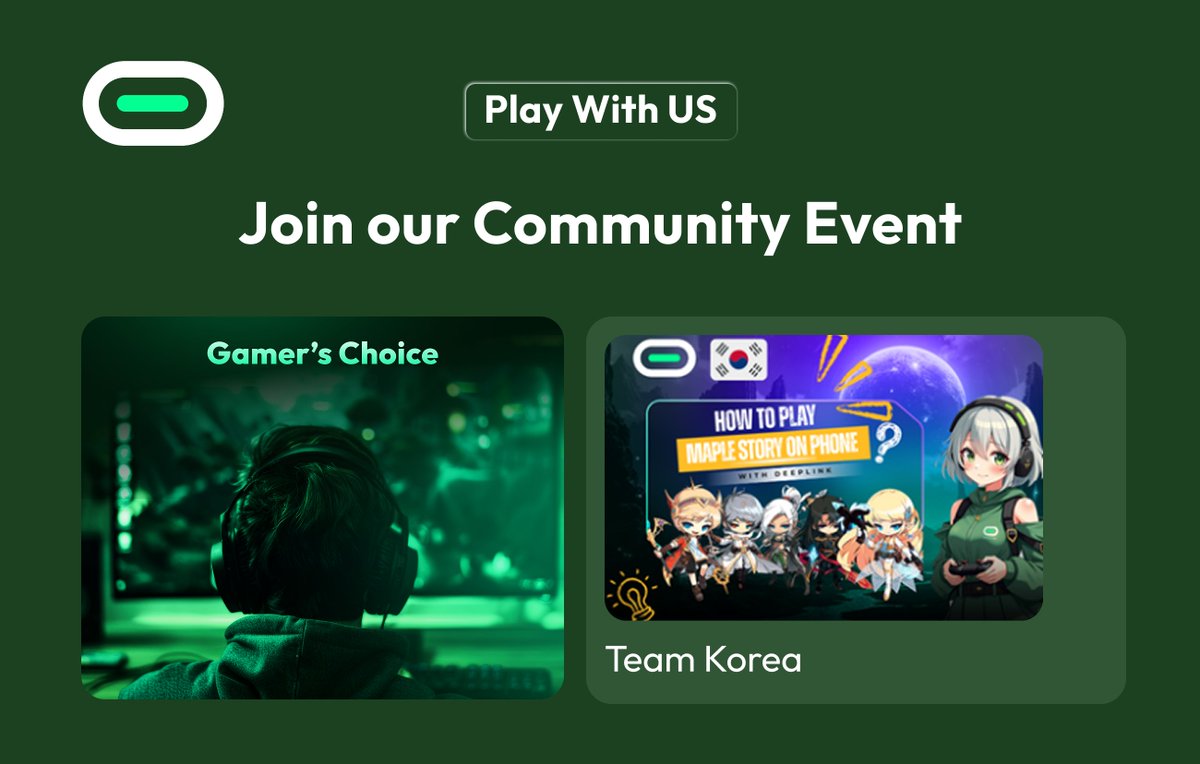 🎮 DeepLink launches "Play with Us" – our new community initiative!

✨ Record your gameplay with DeepLink
📺 Upload to YouTube
📤 Share your link: forms.gle/pkw9QSh6hvzZFV…
🏆 Win Cloud Gaming Time, get featured, Software NFT &amp; more!

🔥 1 Most viewed video = Exclusive prizes