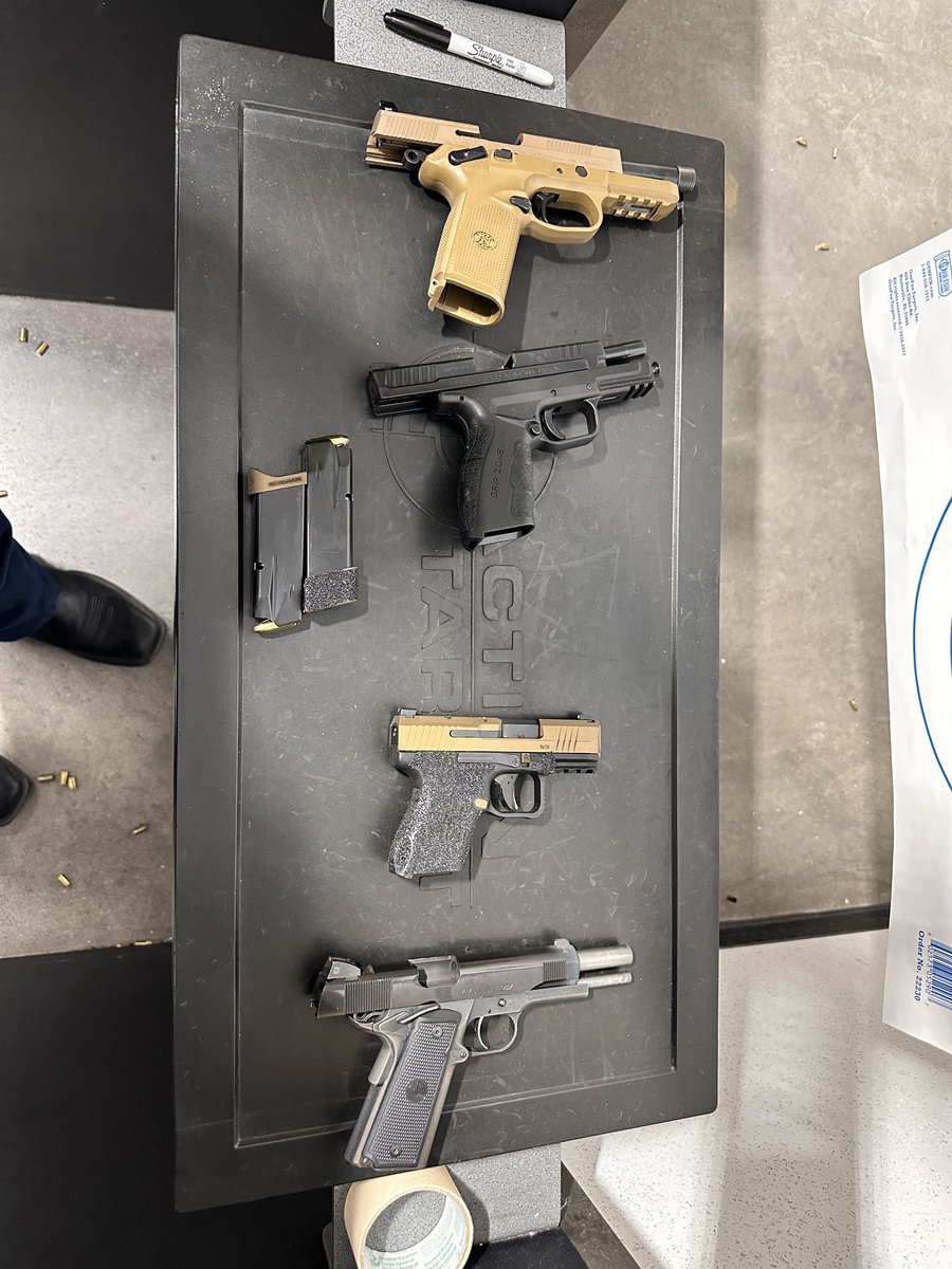 GreenwoodForMT's tweet image. Good day at the range yesterday. I had to hurry up and get a picture of the target before my aim deteriorated.