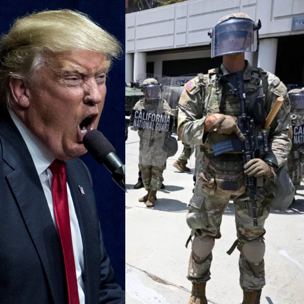 OccupyDemocrats's tweet photo. BREAKING: Donald Trump goes full fascist in a late night meltdown over the Los Angeles protests, calls for “bringing in the troops” right now to use them on American citizens.

And it gets so much worse…

“Jim McDonnell, the highly respected LAPD Chief, just stated that the protesters are getting very much more aggressive, and that he would ‘have to reassess the situation,’ as it pertains to bringing in the troops,” he wrote on Truth Social.

“He should, RIGHT NOW!!! Don’t let these thugs get away with this. MAKE AMERICA GREAT AGAIN!!!” he added.

The idea of deploying troops to put down protests against the violent, cruel actions of Trump’s ICE agents should horrify every American. The city’s overfunded, overarmed police are already overreacting and instances of brutality are multiplying. Sending in the troops — men and women trained to kill the foreign enemies of the United States — is pouring fuel on the fire and asking for disaster.

“Looking really bad in L.A. BRING IN THE TROOPS!!!” Trump wrote in a followup post, clearly getting animated by the idea of more state violence.

“ARREST THE PEOPLE IN FACE MASKS, NOW!” he added in another post. Trump recently called for the outlawing of masked protests, a blatant violation of the First Amendment. At the same time, he has no problem with his ICE stormtroopers masking themselves in shame as they carry out his authoritarian policies.

Trump has already ordered 2,000 National Guard troops deployed to the city and has threatened to send in the Marines next. There is no limit to how bad things could get if he keeps escalating.

Please retweet and ❤️ if oppose sending any more troops into Los Angeles!