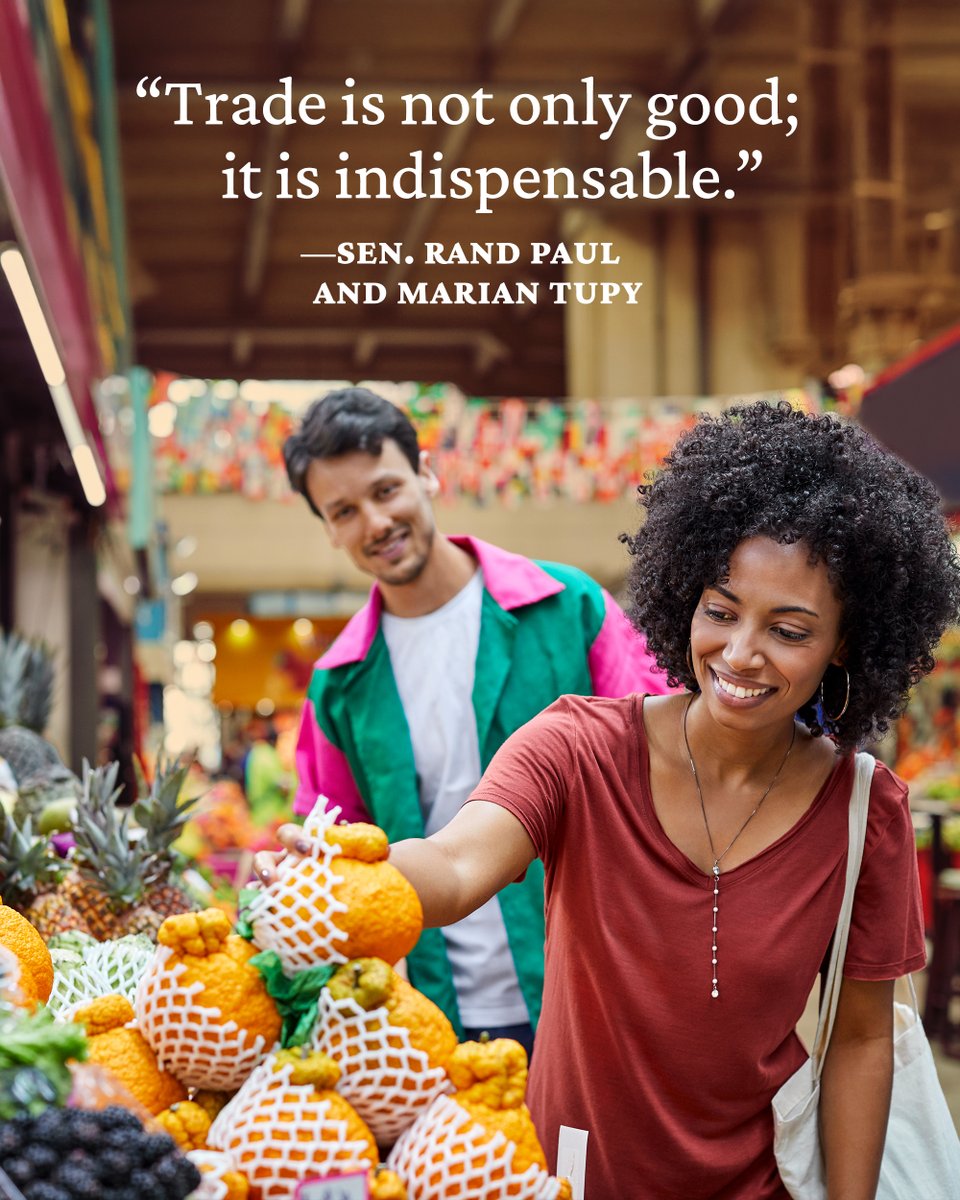 FACT CHECK: International trade is indispensable for maintaining and enhancing the American standard of living. <a href="/Marian_L_Tupy/">Marian L Tupy</a> &amp; Sen. <a href="/RandPaul/">Rand Paul</a> discuss: cato.org/commentary/tar…