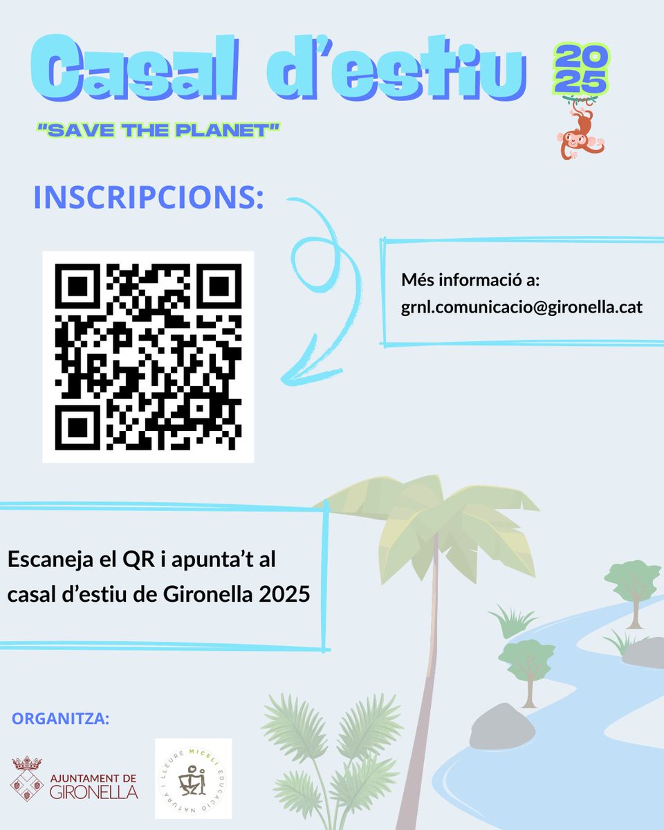 A Gironella ja estem a punt per disfrutar, créixer i aprendre a ritme d'aventura amb el casal d'estiu "save the planet" 😎💦