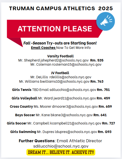 FALL SPORTS! Check it out!