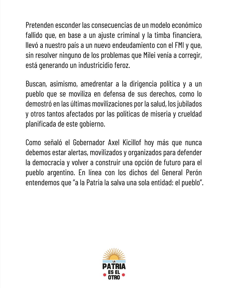 🇦🇷El revanchismo gorila ataca de nuevo.
👇Leé el comunicado acá:
