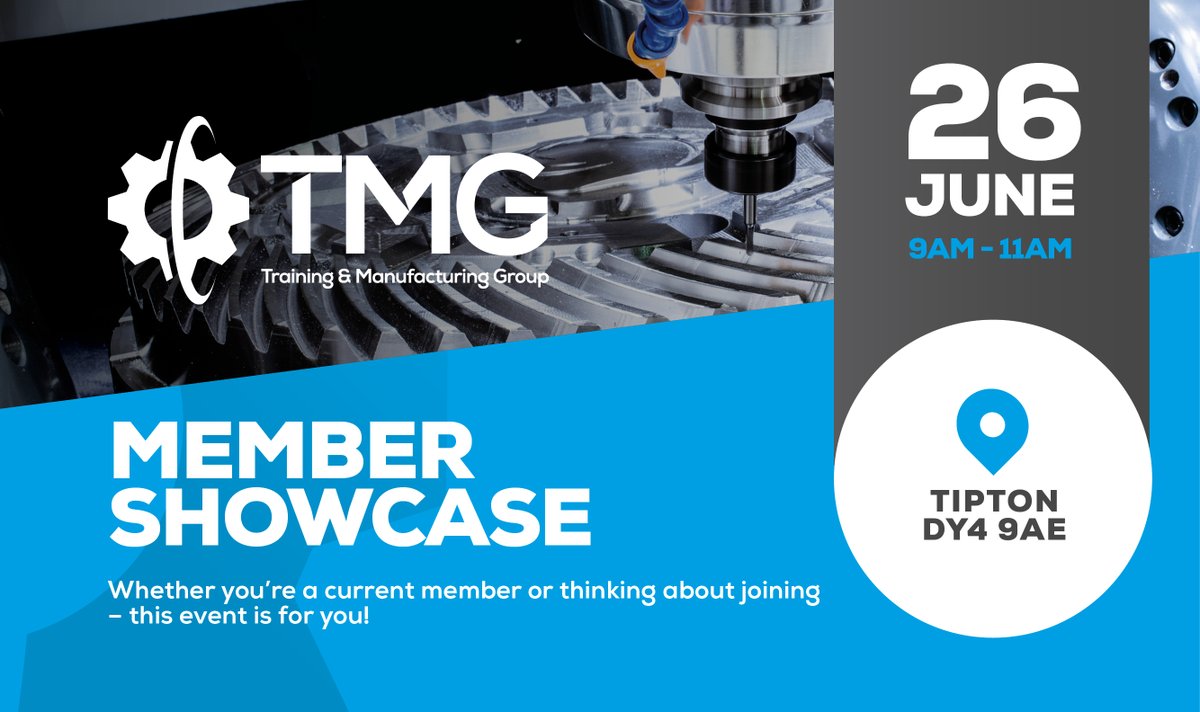 Training and Manufacturing Group (@incommtmg) on Twitter photo Curious about how TMG Membership can boost your business and support the future of engineering? 🤔 Join us for the TMG Member Showcase ⚙️
📅 Thu 26 June 2025 | 🕘 9:00 AM – 11:00 AM
📍 TWP Manufacturing, Tipton DY4 9AE
👉 shorturl.at/kA30n 
 #UKmfg Curious about how TMG Membership can boost your business and support the future of engineering? 🤔 Join us for the TMG Member Showcase ⚙️
📅 Thu 26 June 2025 | 🕘 9:00 AM – 11:00 AM
📍 TWP Manufacturing, Tipton DY4 9AE
👉 shorturl.at/kA30n 
 #UKmfg