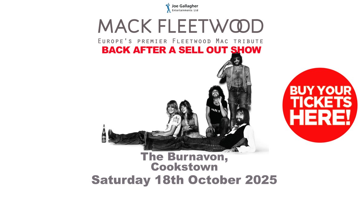 Join us on Saturday 18 October for Mack Fleetwood whose love of the material and musical prowess shines through each song.  Mack Fleetwood enthralls crowds and receive rave reviews wherever they go.  Book online at burnavon.com/whats-on/mack-…