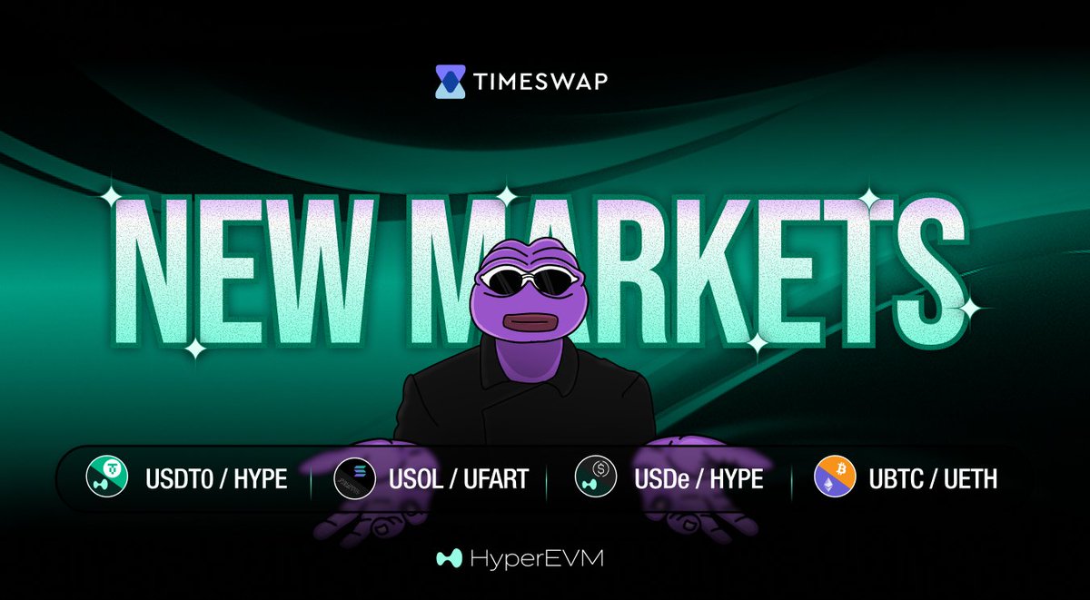 Gmeow HyperEVM enjoyooors 💚

Relaunching 4 pools on HyperEVM after stellar performance:

• USDT0/WHYPE - <a href="/USDT0_to/">USDT0</a>
• uSOL/uFART - @hyperunit
• USDe/WHYPE - <a href="/ethena_labs/">Ethena Labs</a>
• uBTC/uETH - @hyperunit