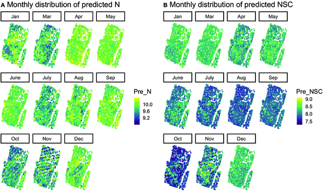 UAV multispectral imaging + machine learning predict tree nitrogen &amp; NSC content. Gradient boosting machine model achieves R2 0.60-0.65. Study also evaluates temporal heritability. #treeBreeding #UAVImaging
Details: doi.org/10.34133/plant…