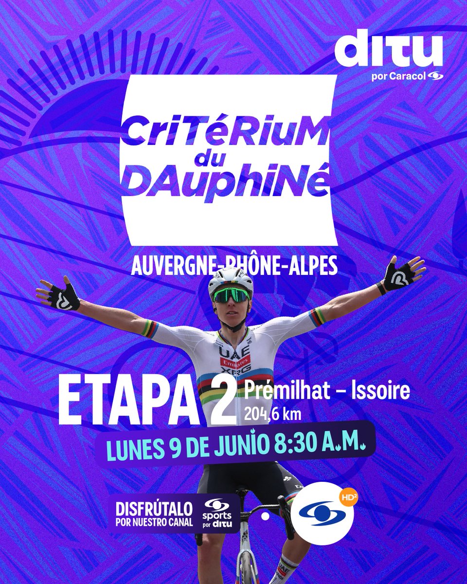🔴EN VIVO | 🔥Tras la victoria de #TadejPogačar en la etapa inicial del #CritériumduDauphiné, el campeón del mundo deberá defender el maillot amarillo… en una jornada de montaña, ¡con meta en llano! 😮

📲 Sigue la segunda etapa aquí: ditu.onelink.me/Y1JL/twitter

#Ciclismo  #ditu