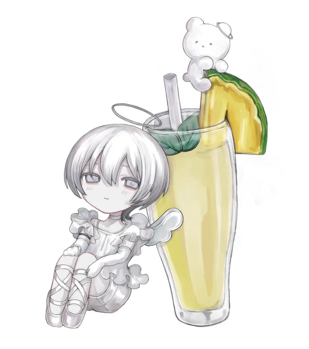 白く儚いココナッツパインスムージー.