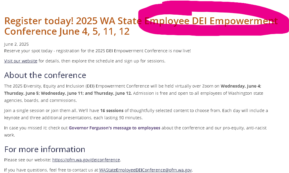 Investigative Team (@wagov_us) on Twitter photo The reason you just got taxed to the core...
WA GOV is pushing DEI
<a href="/WA_OFM/">Office of Financial Management</a>
ofm.wa.gov - Is taking your tax dollars and using it for DEI... Not just a little bit. ALOT The reason you just got taxed to the core...
WA GOV is pushing DEI
<a href="/WA_OFM/">Office of Financial Management</a>
ofm.wa.gov - Is taking your tax dollars and using it for DEI... Not just a little bit. ALOT