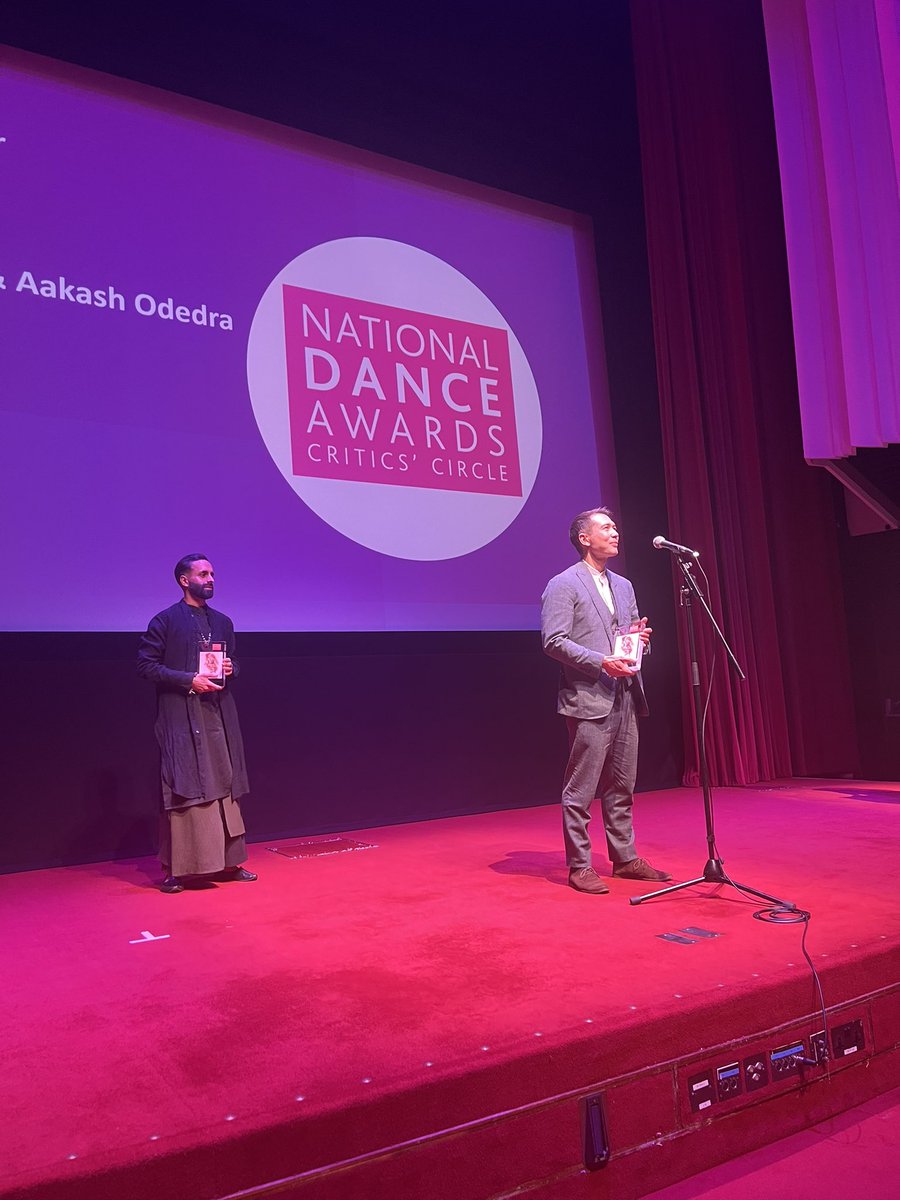 NatDanceAwards's tweet photo. For the first time ever the Dancing Times Award for Best Male Dancer is shared between Tommy Franzen and Aakash Odedra #NDA25 https://t.co/f3dZj8gsGi